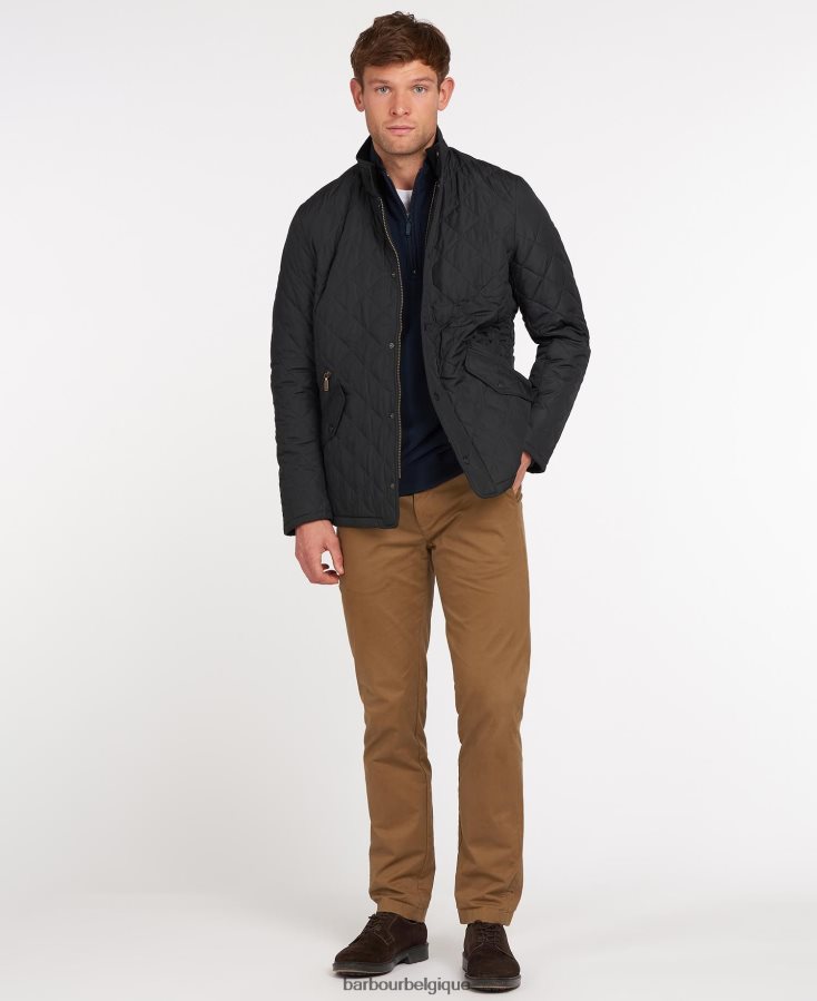 vêtements Barbour veste matelassée chelsea noir Hommes T2L6ZP78
