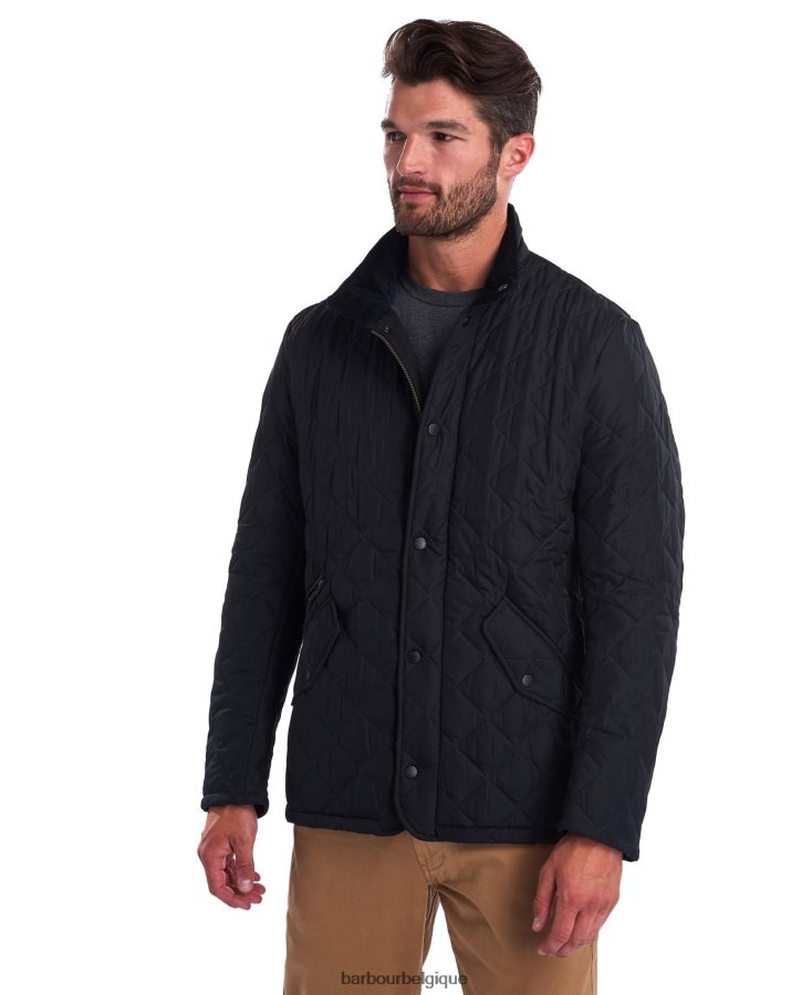vêtements Barbour veste matelassée chelsea noir Hommes T2L6ZP78