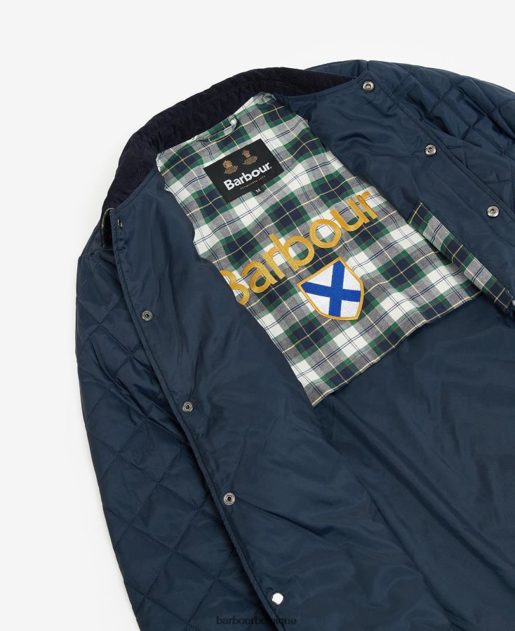 vêtements Barbour veste matelassée à chevrons marron militaire/lierre d\'été Hommes T2L6ZP114