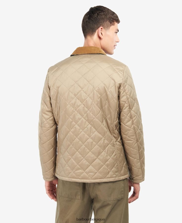vêtements Barbour veste matelassée à chevrons marron militaire/lierre d\'été Hommes T2L6ZP158