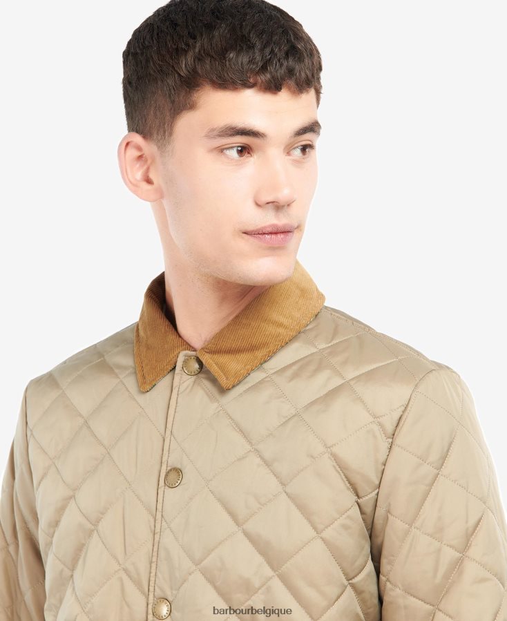vêtements Barbour veste matelassée à chevrons marron militaire/lierre d\'été Hommes T2L6ZP158