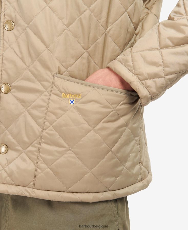 vêtements Barbour veste matelassée à chevrons marron militaire/lierre d\'été Hommes T2L6ZP158
