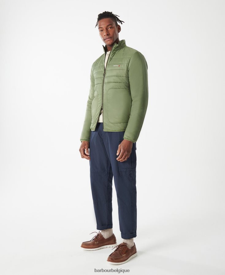 vêtements Barbour veste matelassée d\'été olivine Hommes T2L6ZP88