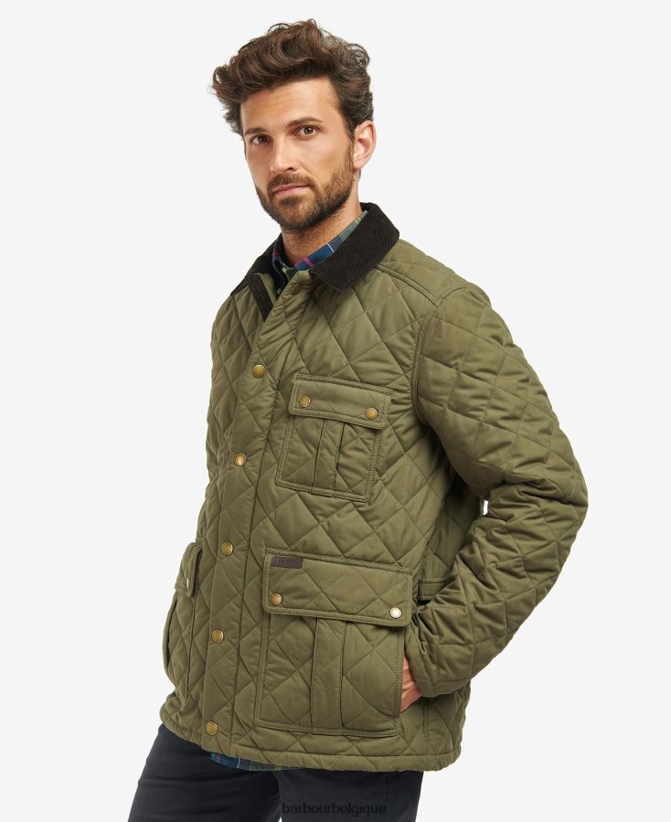 vêtements Barbour veste matelassée horsley tartan bleu marine/rivière bouleau Hommes T2L6ZP116