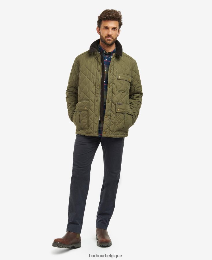 vêtements Barbour veste matelassée horsley tartan bleu marine/rivière bouleau Hommes T2L6ZP116