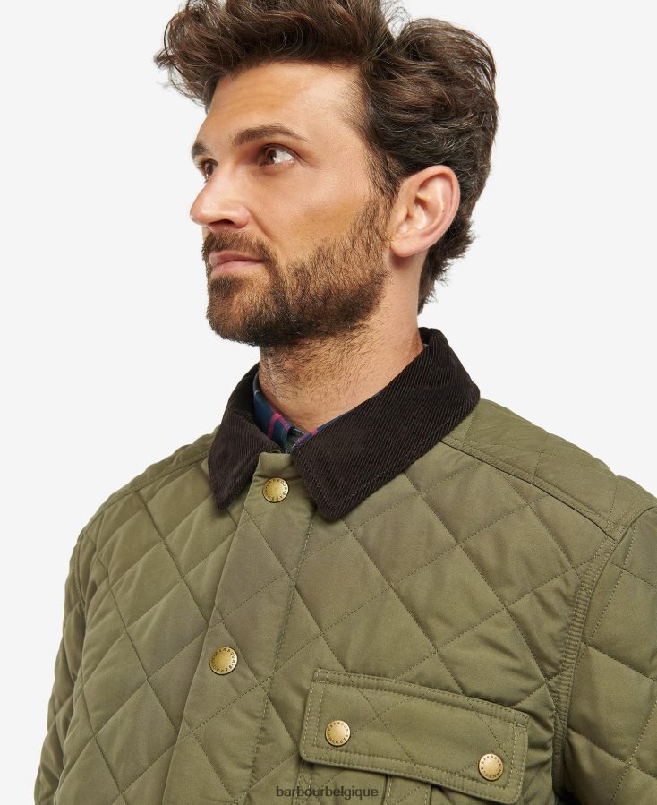 vêtements Barbour veste matelassée horsley tartan bleu marine/rivière bouleau Hommes T2L6ZP116