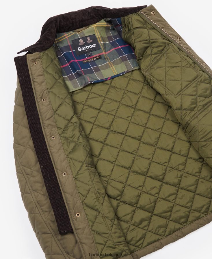 vêtements Barbour veste matelassée horsley tartan bleu marine/rivière bouleau Hommes T2L6ZP116