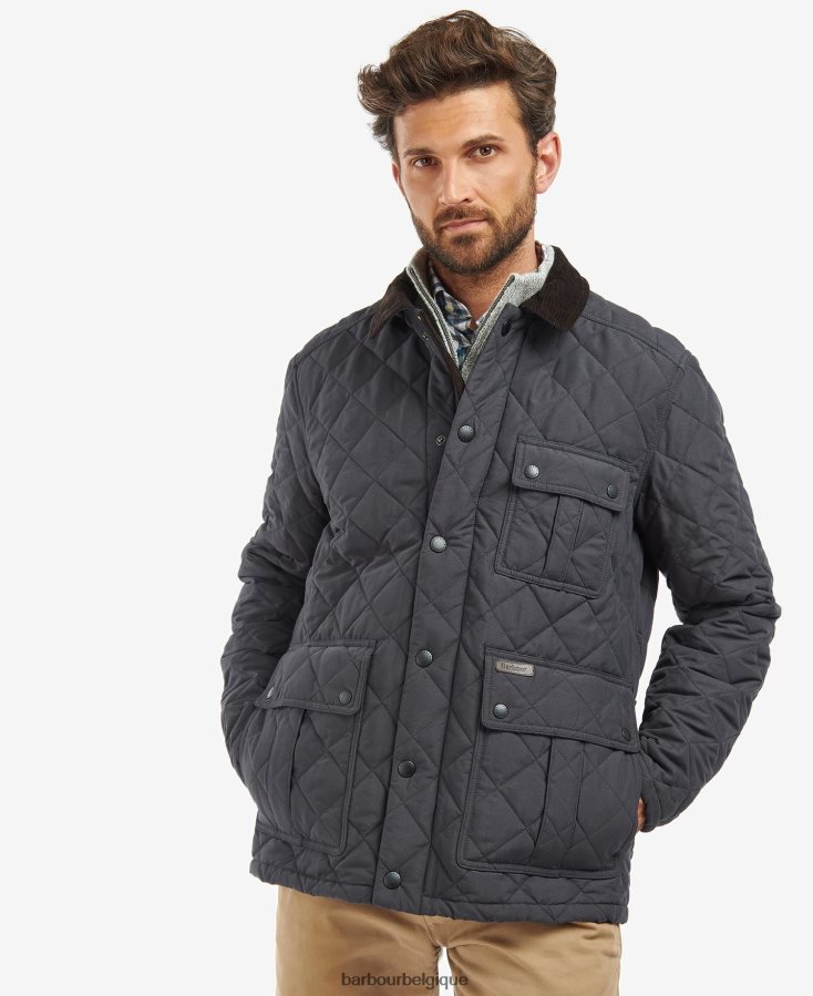 vêtements Barbour veste matelassée horsley tartan bleu marine/rivière bouleau Hommes T2L6ZP155