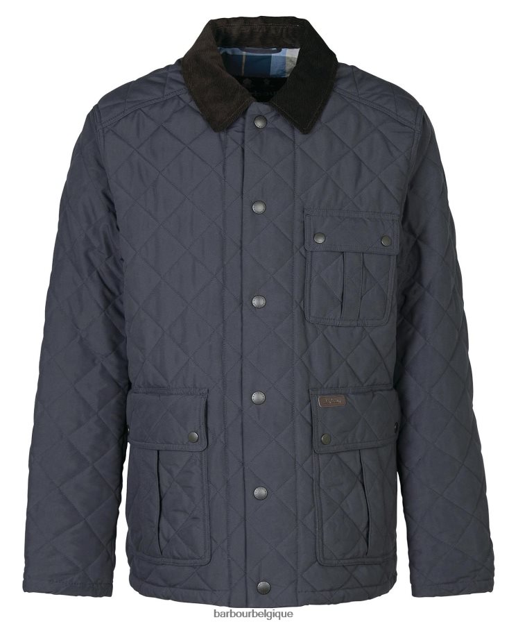 vêtements Barbour veste matelassée horsley tartan bleu marine/rivière bouleau Hommes T2L6ZP155