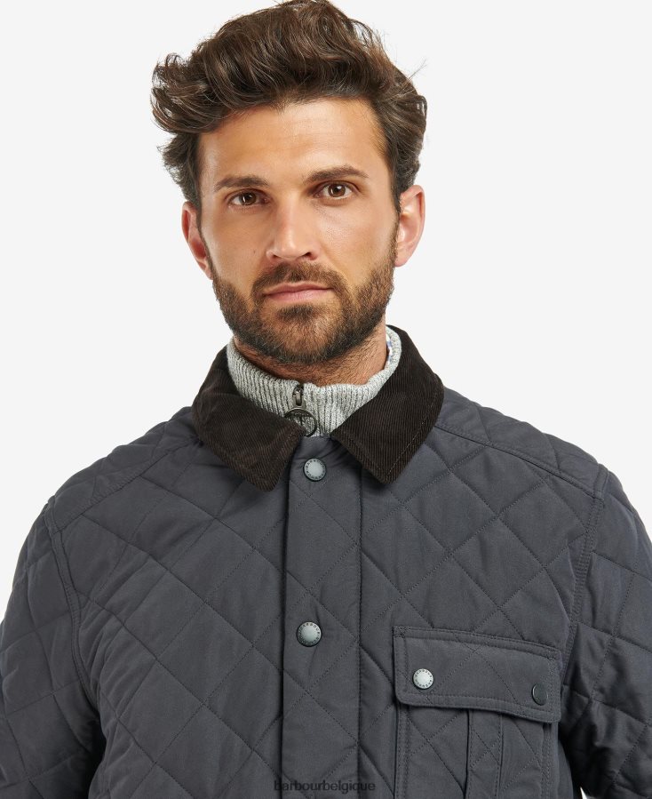 vêtements Barbour veste matelassée horsley tartan bleu marine/rivière bouleau Hommes T2L6ZP155