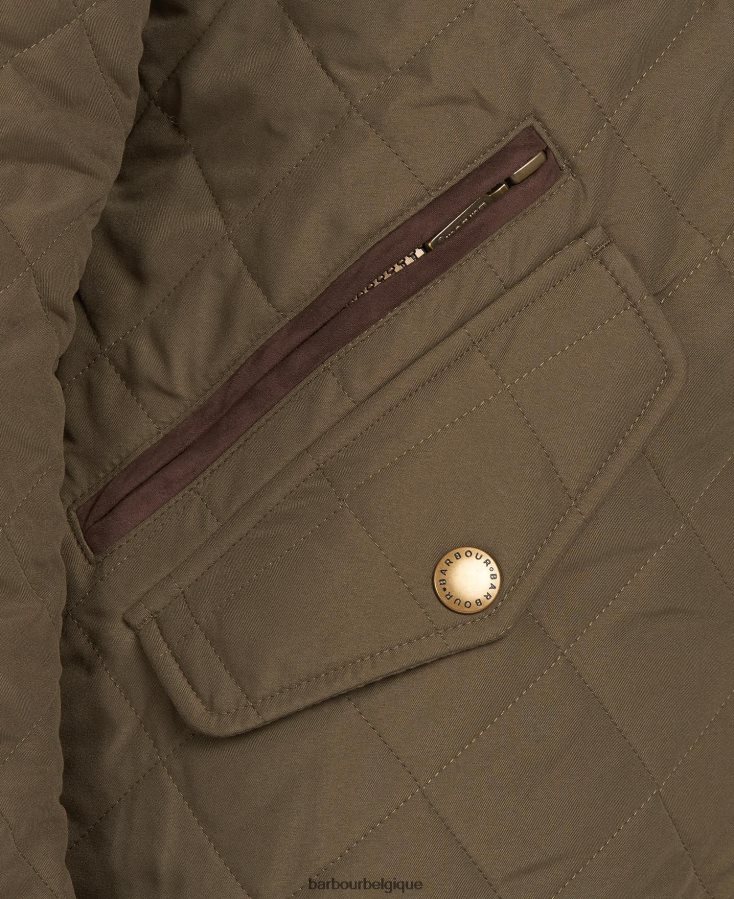 vêtements Barbour veste matelassée pelletier sable noir Hommes T2L6ZP93