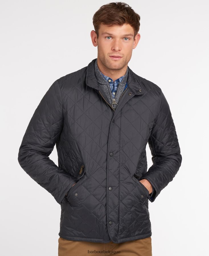 vêtements Barbour veste matelassée poids mouche chelsea noir Hommes T2L6ZP85
