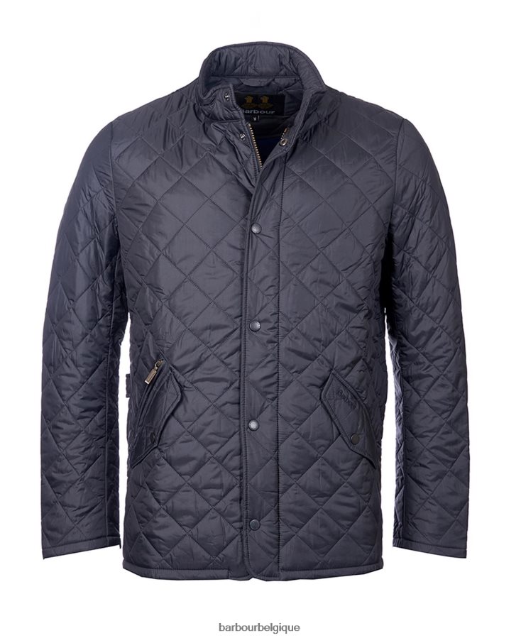 vêtements Barbour veste matelassée poids mouche chelsea noir Hommes T2L6ZP85