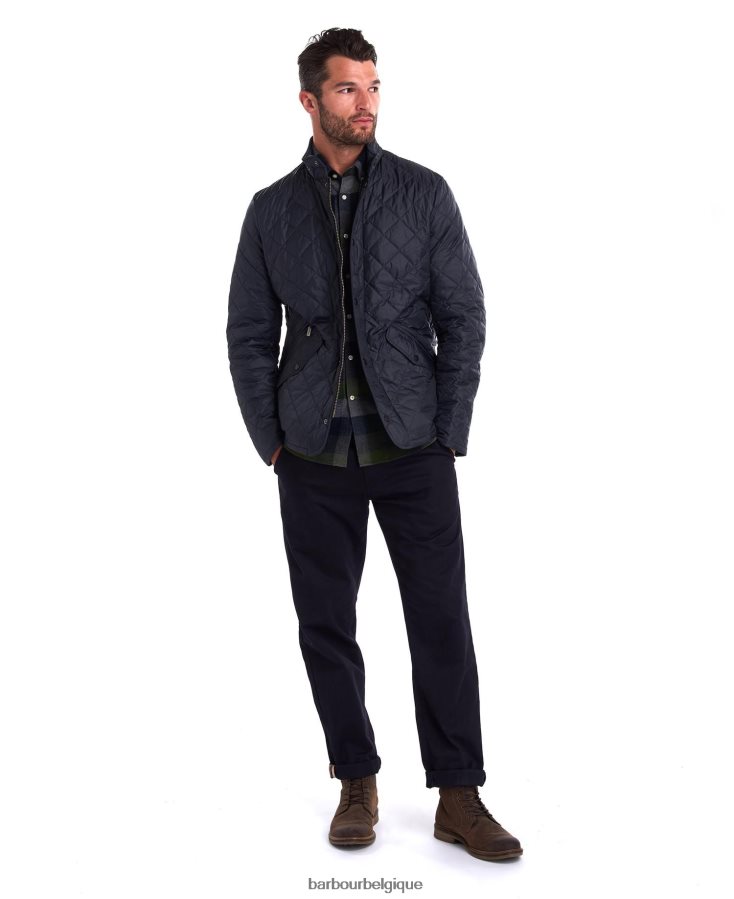 vêtements Barbour veste matelassée poids mouche chelsea noir Hommes T2L6ZP85