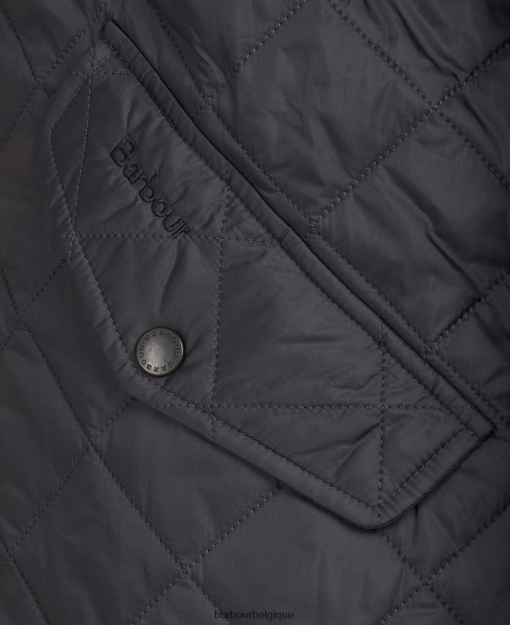 vêtements Barbour veste matelassée poids mouche chelsea noir Hommes T2L6ZP85