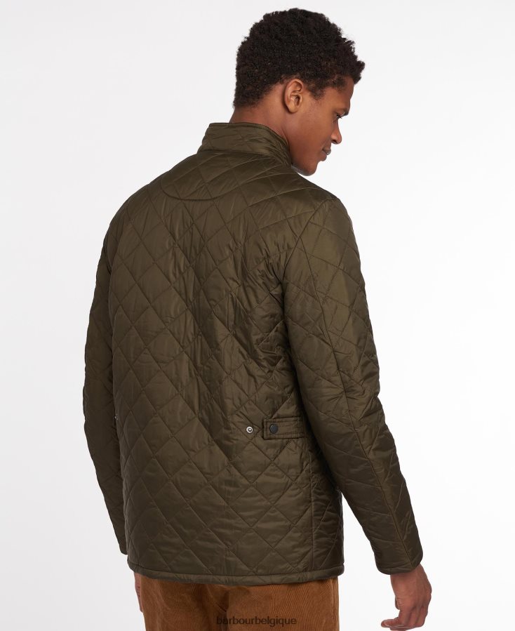 vêtements Barbour veste matelassée poids mouche chelsea noir Hommes T2L6ZP94