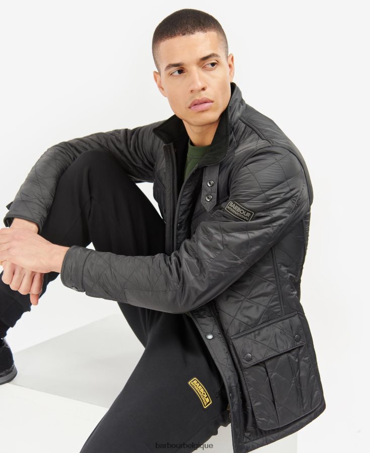 vêtements Barbour veste matelassée polaire tourer ariel charbon Hommes T2L6ZP86