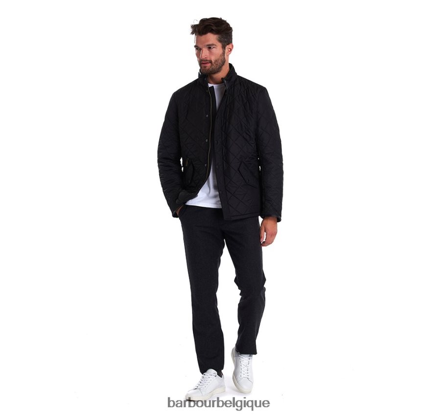 vêtements Barbour veste matelassée powell marine Hommes T2L6ZP76