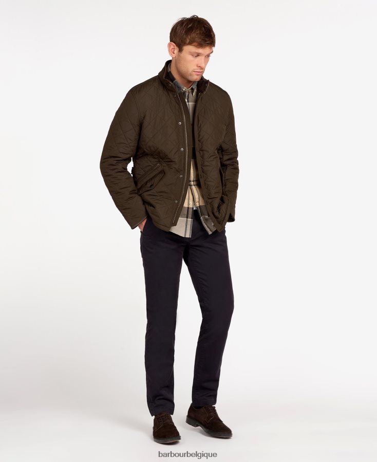 vêtements Barbour veste matelassée powell marine Hommes T2L6ZP83