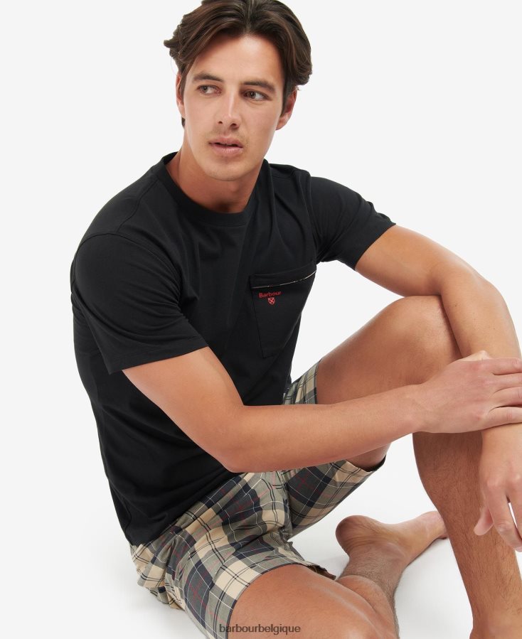 vêtements Barbour ensemble pyjama bailes tartan marine d'été Hommes T2L6ZP1240