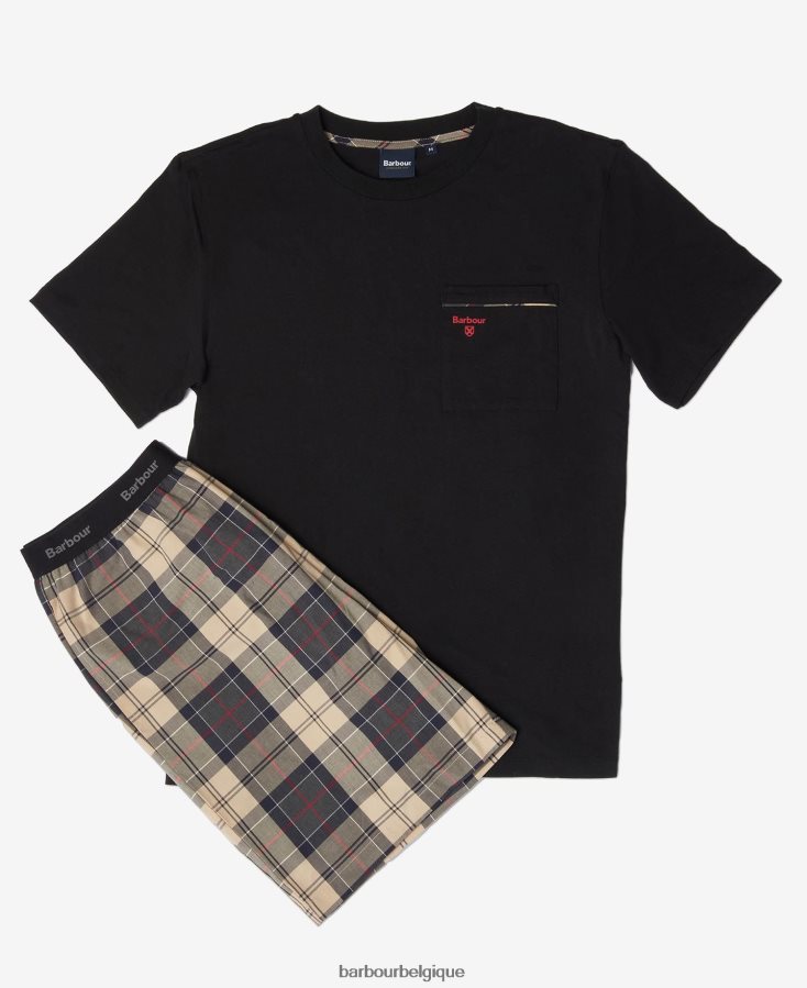 vêtements Barbour ensemble pyjama bailes tartan marine d\'été Hommes T2L6ZP1240