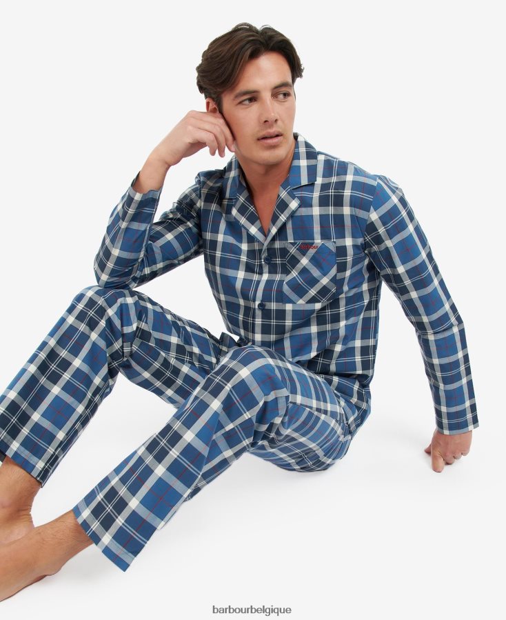 vêtements Barbour ensemble pyjama carlisle tartan marine d'été Hommes T2L6ZP1244