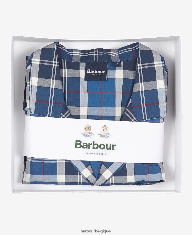 vêtements Barbour ensemble pyjama carlisle tartan marine d\'été Hommes T2L6ZP1244