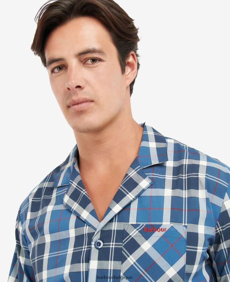 vêtements Barbour ensemble pyjama carlisle tartan marine d\'été Hommes T2L6ZP1244