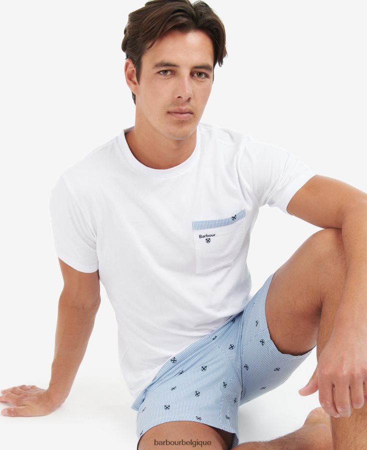 vêtements Barbour ensemble pyjama hilson bleu classique Hommes T2L6ZP1239