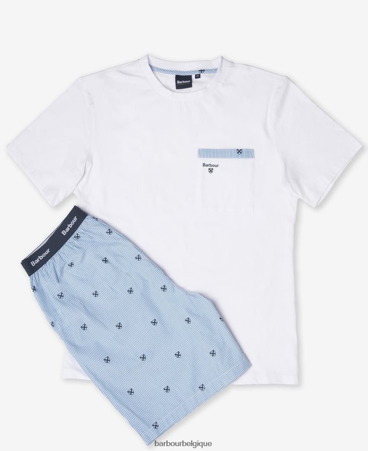 vêtements Barbour ensemble pyjama hilson bleu classique Hommes T2L6ZP1239