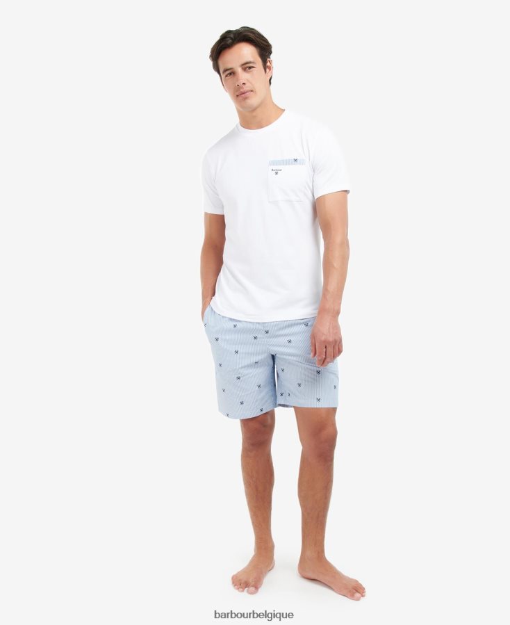 vêtements Barbour ensemble pyjama hilson bleu classique Hommes T2L6ZP1239