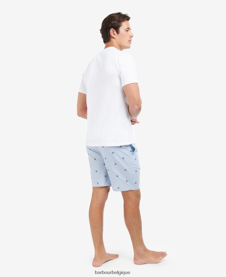vêtements Barbour ensemble pyjama hilson bleu classique Hommes T2L6ZP1239