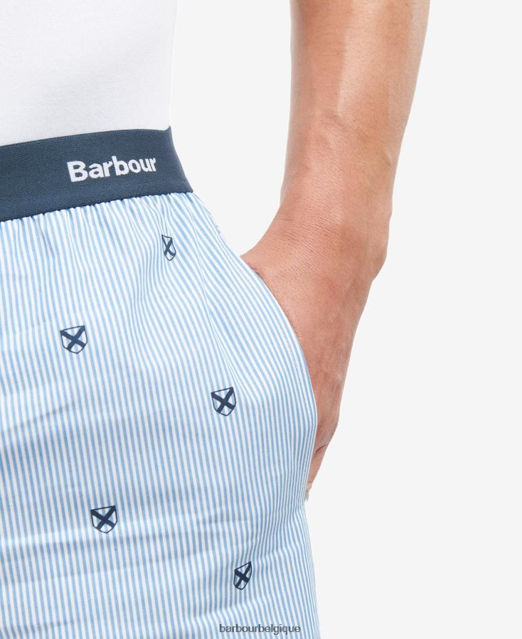 vêtements Barbour ensemble pyjama hilson bleu classique Hommes T2L6ZP1239
